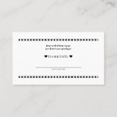 カスタムおむつラッフルベビーシャワーフォトプライズカード 名刺 (裏面)