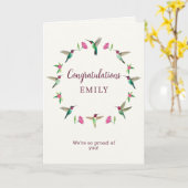 カスタムおめでとうカード カード (黄色い花)