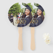 カスタムおめでとうズモダンラシンプル名門私立校風の写真 ハンドファン (正面&裏面)