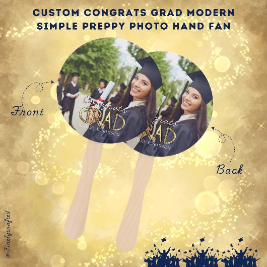 カスタムおめでとうズモダンラシンプル名門私立校風の写真 ハンドファン