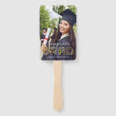 カスタムおめでとうズモダンラシンプル名門私立校風の写真 ハンドファン (裏面)