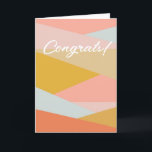 カスタムおめでとうパステル自然ズ カード<br><div class="desc">パステル祝トと抽象芸術幾何学的な形状を備えたカスタムこのおめでとうの「自然」グリーティングカードとスタイル。このモダンデザインはソフトなトーンとはっきりしたシェイプを混ぜ合わせユニーク、トレンディーの外観を作り出す。卒業式カスタマイズや新しい仕事やマイルストーンのお祝いなど、どんな大事な行事にも最適な挨拶を簡単に行うことができる。このカードコンテンポラリーはスタイルを持ち、シックでパーソナルなおめでとうと共に心の底から保のを送る完璧な方法である。</div>