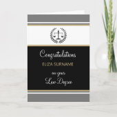 カスタムおめでとう法学位卒業カード カード (正面)