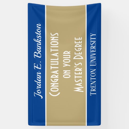 カスタムおめでとう!修士号バナー 横断幕 (縦)
