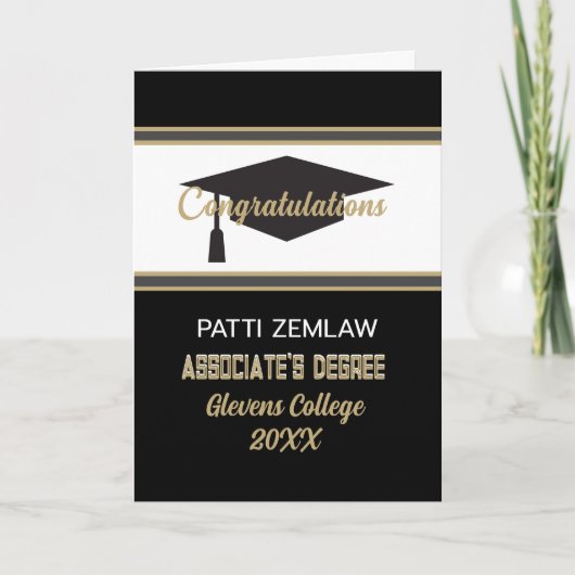 カスタムおめでとう!!見ろ！アソシエイトの学位カード カード (正面)