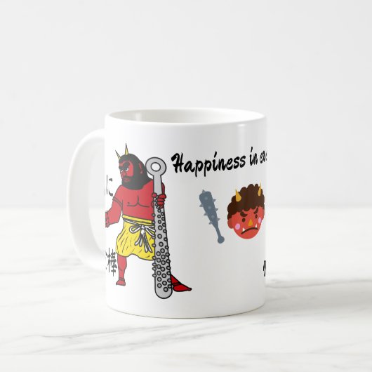 カスタムおもしろいお洒落日本の字 コーヒーマグカップ (正面左)