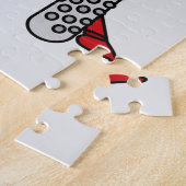 カスタムおもしろいお洒落日本の字 ジグソーパズル (側面)