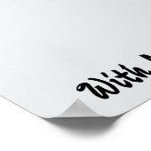 カスタムおもしろいお洒落日本の字 ポスター (角)