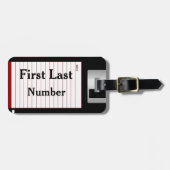 カスタムおもしろいとNerdyフロッピーディスクの両面 ラゲッジタグ (正面横)