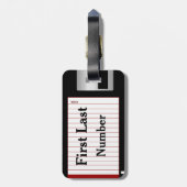 カスタムおもしろいとNerdyフロッピーディスクの両面 ラゲッジタグ (裏面縦)