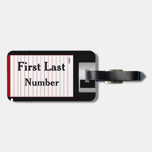 カスタムおもしろいとNerdyフロッピーディスクの両面 ラゲッジタグ (裏面横)