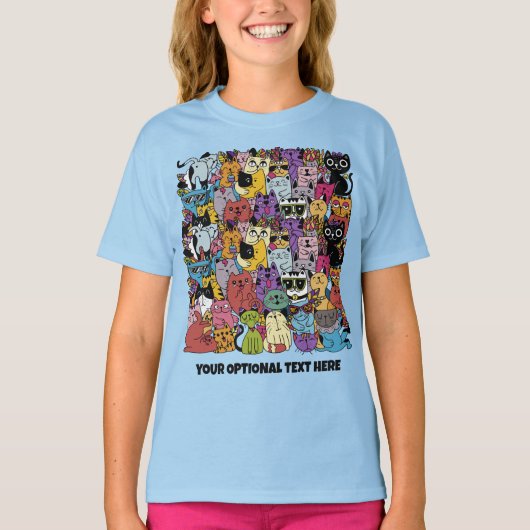 カスタムおもしろいイラストレーション Tシャツ (正面)