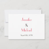 カスタムおもしろいウェディングRSVP返信招待状カード 出欠カード (裏面)