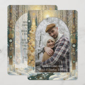 カスタムおもしろいカラフル抽象芸術ウィンターワンダーランドアート シーズンカード (正面/裏面)