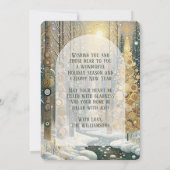 カスタムおもしろいカラフル抽象芸術ウィンターワンダーランドアート シーズンカード (裏面)