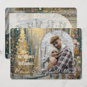 カスタムおもしろいカラフル抽象芸術ウィンターワンダーランドアート シーズンカード (正面/裏面)