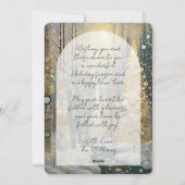 カスタムおもしろいカラフル抽象芸術ウィンターワンダーランドアート シーズンカード (裏面)