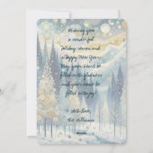 カスタムおもしろいカラフル抽象芸術ウィンターワンダーランドアート シーズンカード (裏面)