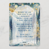 カスタムおもしろいカラフル抽象芸術ウィンターワンダーランドアート シーズンカード (裏面)