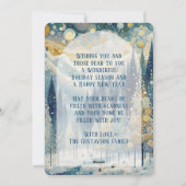 カスタムおもしろいカラフル抽象芸術ウィンターワンダーランドアート シーズンカード (裏面)