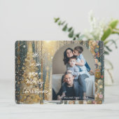 カスタムおもしろいカラフル抽象芸術ウィンターワンダーランドアート シーズンカード (スタンド正面)