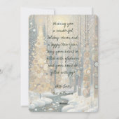 カスタムおもしろいカラフル抽象芸術ウィンターワンダーランドアート シーズンカード (裏面)