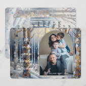 カスタムおもしろいカラフル抽象芸術ウィンターワンダーランドアート シーズンカード (正面/裏面)