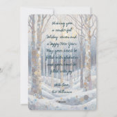 カスタムおもしろいカラフル抽象芸術ウィンターワンダーランドアート シーズンカード (裏面)