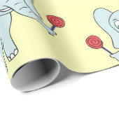 カスタムおもしろいキッド誕生日 ラッピングペーパー (ロールコーナー)