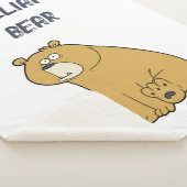 カスタムおもしろいクマ可愛い漫画子供へ白 シェルパブランケット (3/4)