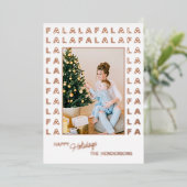 カスタムおもしろいクラシックFA LA LA文字バラ金ゴールド 箔シーズンカード (立ち正面)