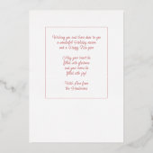 カスタムおもしろいクラシックFA LA LA文字バラ金ゴールド 箔シーズンカード (裏面)