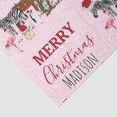 カスタムおもしろいクリスマス動物サンタ帽子ライト 薄葉紙 (詳細)