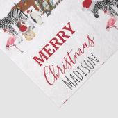 カスタムおもしろいクリスマス動物サンタ帽子ライト 薄葉紙 (詳細)