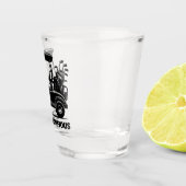カスタムおもしろいゴルフカートのスポーツギフトがエッチング ショットグラス (右)