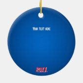 カスタムおもしろいドンキーサンタプン2025ホリデイ セラミックオーナメント (裏面)