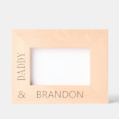 カスタムおもしろいパーソナライズされたパパ写真 レーザー彫刻フレーム (正面)