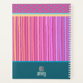 カスタムおもしろいパーソナライズされた名かわいらしフローラストライプ プランナー手帳