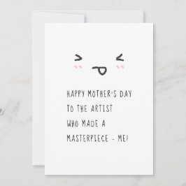 カスタムおもしろいパーソナライズされたHappy Mothersデイカード 招待状