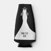 カスタムおもしろいビエクールーのドレ結婚ス付きボトル ボトルクーラー (正面)