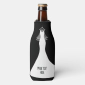 カスタムおもしろいビエクールーのドレ結婚ス付きボトル ボトルクーラー (ボトル正面)