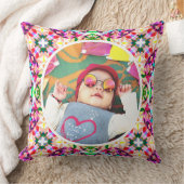 カスタムおもしろいピンクハッピーマザーズデイキープサケ クッション (ブランケット)