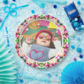 カスタムおもしろいピンクハッピーマザーズデイキープサケ ペーパープレート (パーティー)