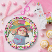 カスタムおもしろいピンクハッピーマザーズデイキープサケ ペーパープレート (パーティー)