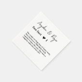 カスタムおもしろいファクトモダンナプキンス結婚スクリプト スタンダードカクテルナプキン (角)