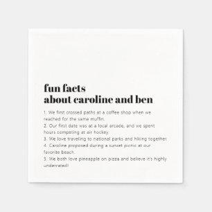 カスタムおもしろいファクト新郎結婚の白黒 スタンダードカクテルナプキン