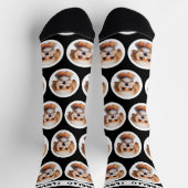 カスタムおもしろいペット写真犬の名前ブラック ソックス (上部)