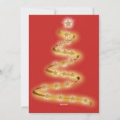 カスタムおもしろいモダンクリスマスカードトナカイ金ゴールド赤 シーズンカード (裏面)