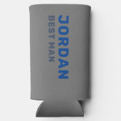 カスタムおもしろいモダン学士クールビーチトリップ スリム缶クーラー (裏面)