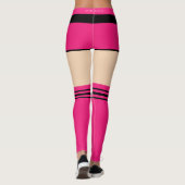 カスタムおもしろいレギンス – ピンクショーツ&ソックス レギンス (裏面)